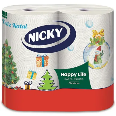 NICKY ASCIUGATUTTO HAPPY CHRISTMAS 2V 2R