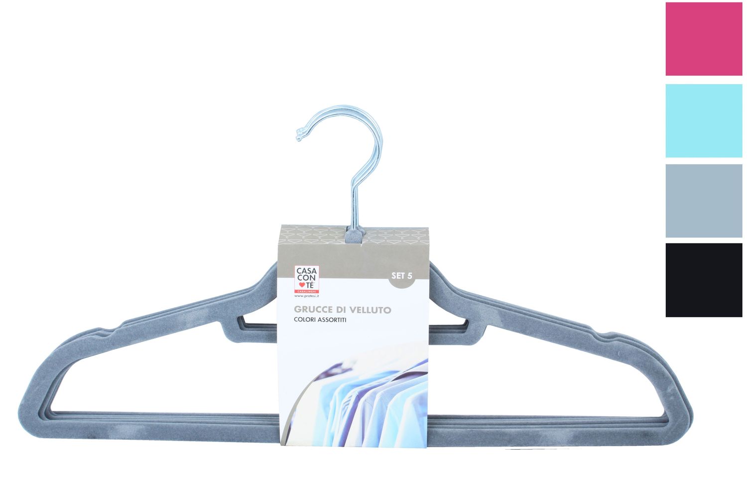 GRUCCIA VELLUTO + P/CRAVATTA PZ 5 42X22.5CM