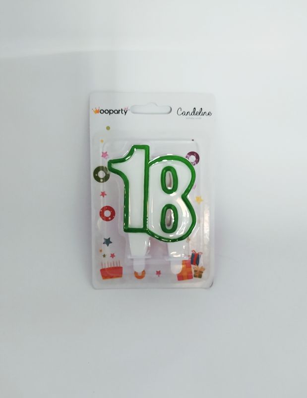 CANDELA NUMERO 18 VERDE