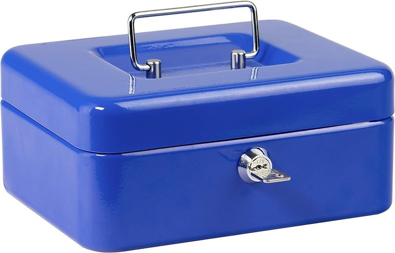 CASSETTA PORTAVALORI MET. 12.5X9.5X6CM