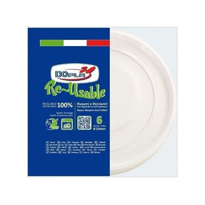 DOPLA PIATTI PIZZA RIUTIL. 6PZ