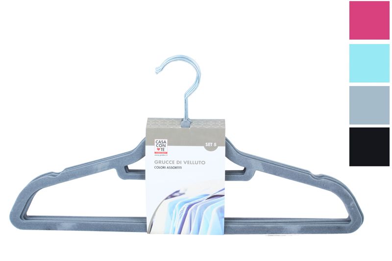 GRUCCIA VELLUTO + P/CRAVATTA PZ 5 42X22.5CM