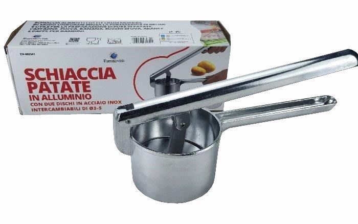 SCHIACCIA PATATE ALLUMINIO 2 DISCHI