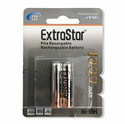 BATTERIA RICARICABILE 1000MAH 2PZ AAA