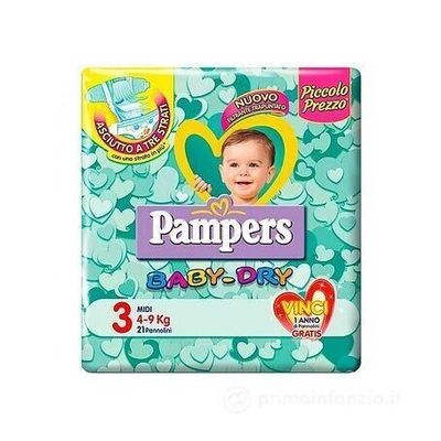 PAMPERS BAY DRY 3 MIDI 20PZ