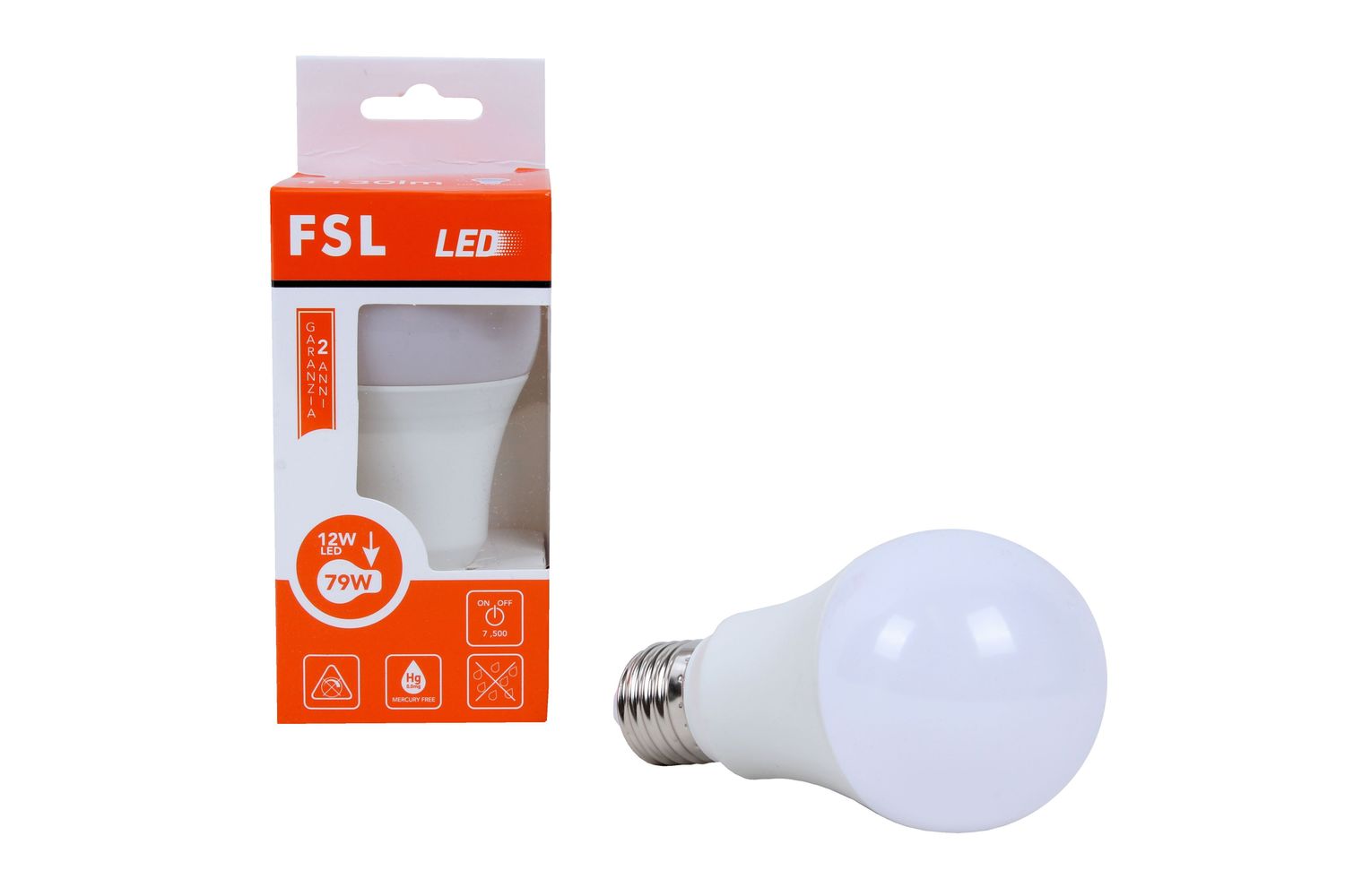 LAMPADINA GOCCIA 12W E27 6500K