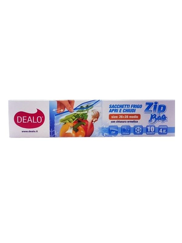 DEALO SACCHETTI FRIGO CON ZIP 26X28 10PZ