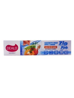 DEALO SACCHETTI FRIGO CON ZIP 26X28 10PZ