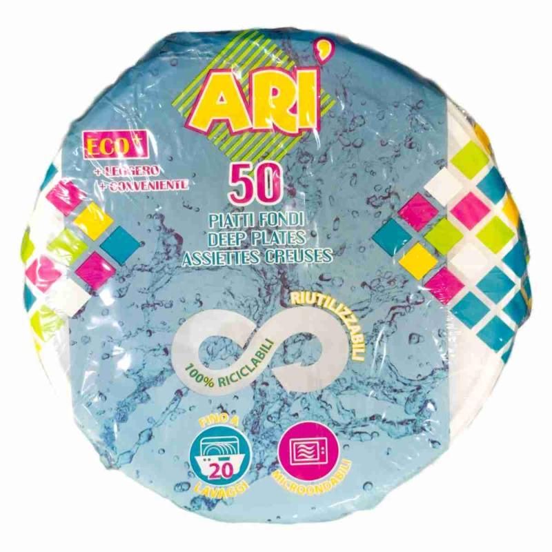 ARISTEA PIATTI RIUTILIZZABILI PZ50 FONDI