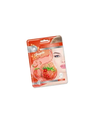 SETABLU MASCHERA VISO IN TESSUTO FRAGOLA