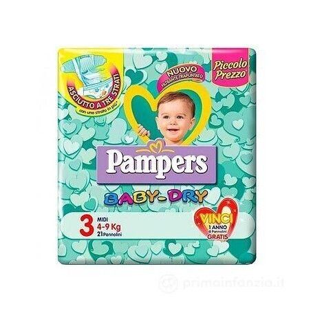 PAMPERS BAY DRY 3 MIDI 20PZ