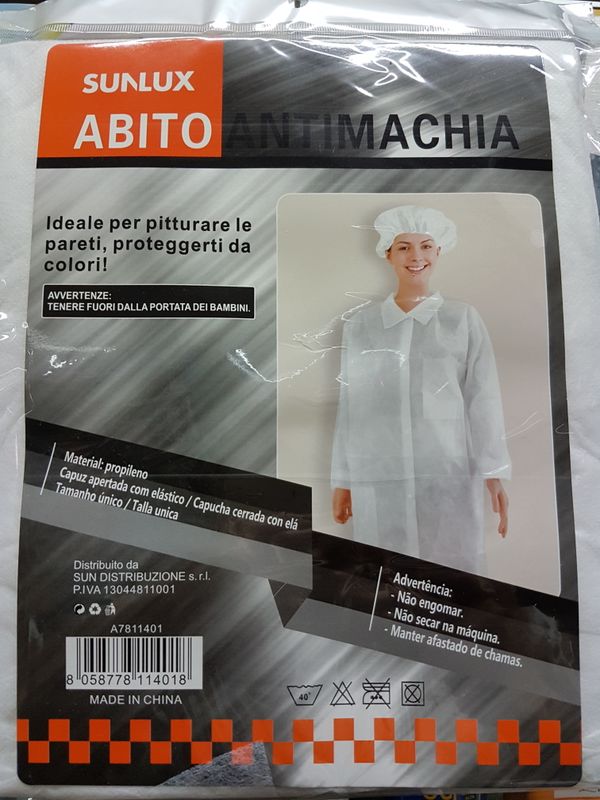 TUTA ANTIMACCHIA C\CUFFIA