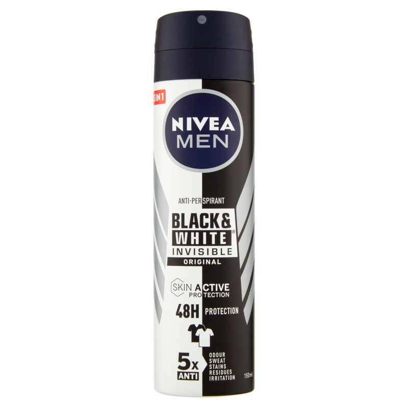 NIVEA DEO SPRAY MEN 150ML BLACK E WHITE