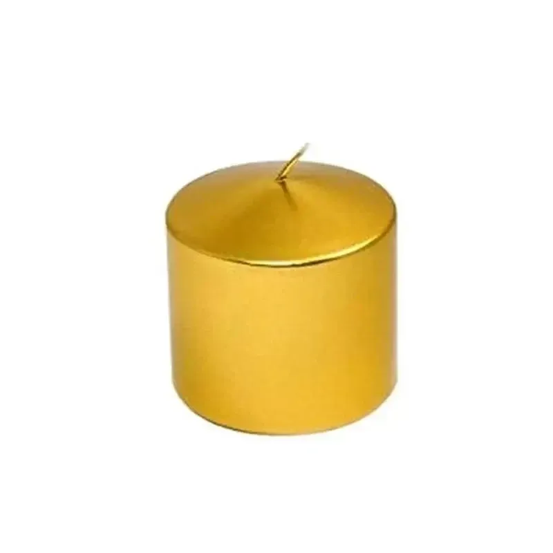 CANDELA CILINDRO 5X10CM ORO METALL