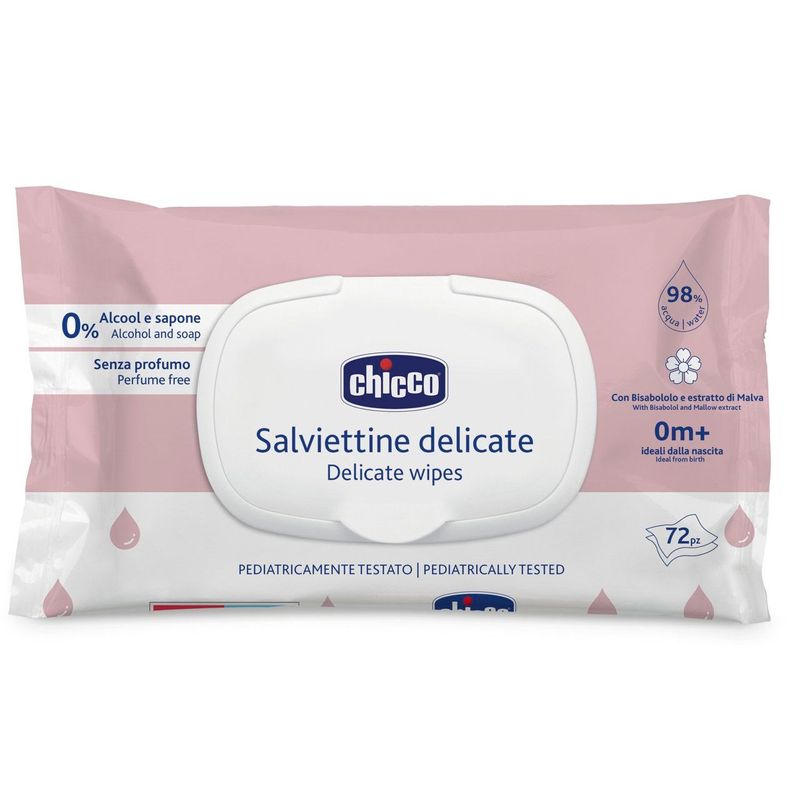 CHICCO SALVIET.DETER.72PZ DELIC.C/POP UP