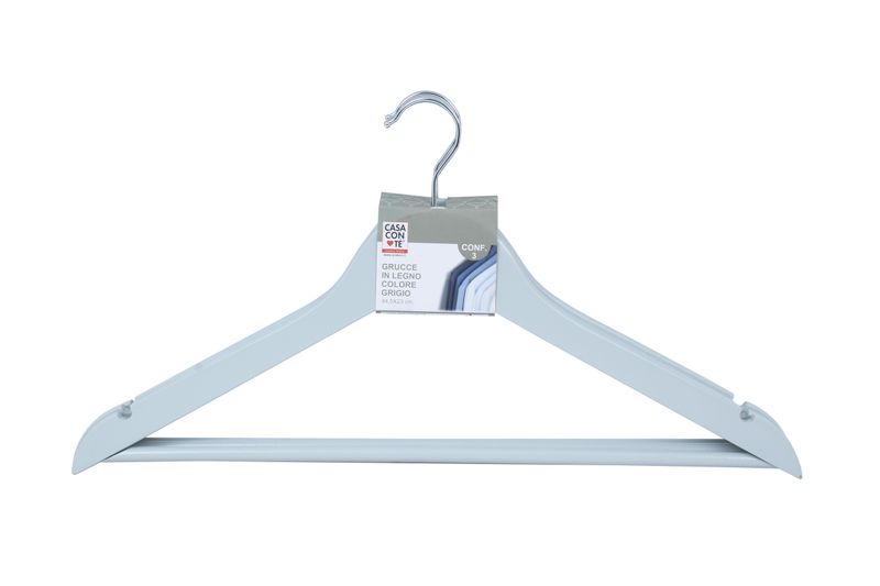 GRUCCIA LEGNO PZ3 44.5X23CM COLORE GRIGIO