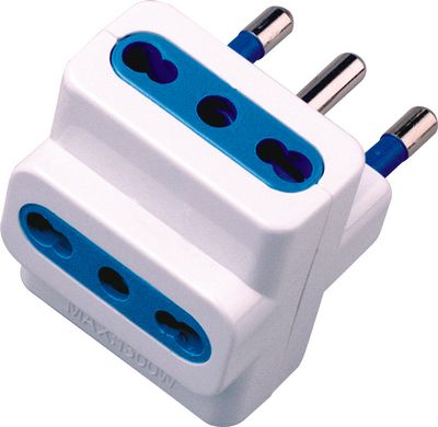ADATTATORE TRIPLO BIPASSO 10/16A