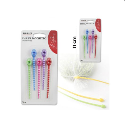 CHIUDI SACCHETTO IN SILICONE PZ 5