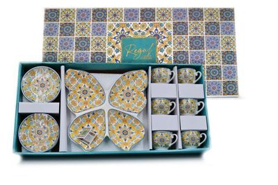 PIATTO C/6 TAZZE CAFFE E PIATTINO