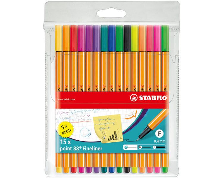 FINELINER POINT 88 0.4 FINE 10+5