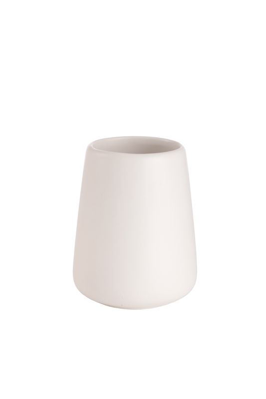 PORTA SAPZZOLINI BIANCO H 10 CERAMICA