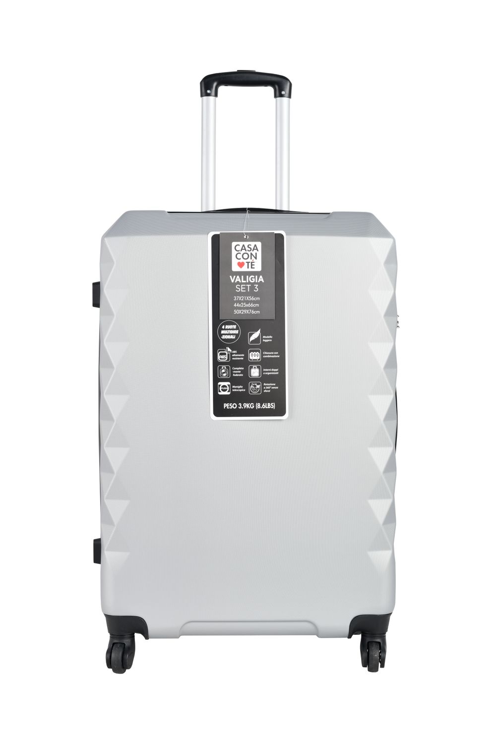 VALIGIA ABS 37X21X56  SILVER