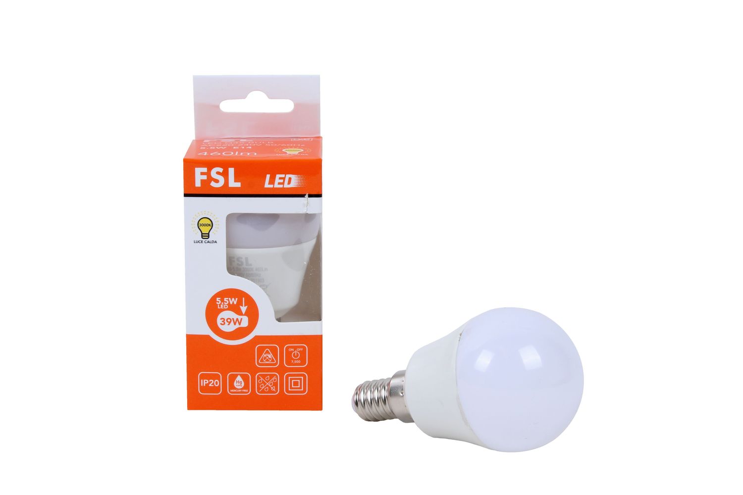 LAMPADINA LED 5.5W E14 3000K