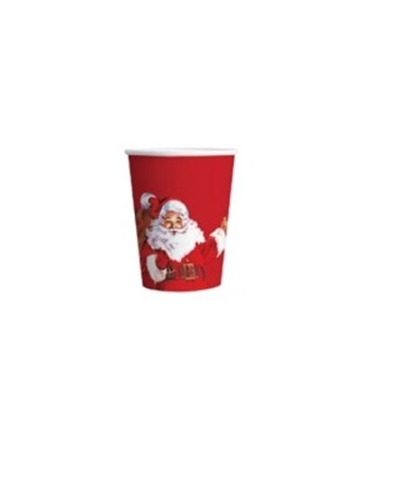 BICCHIERI SANTA CLAUS 10PZ 240CC