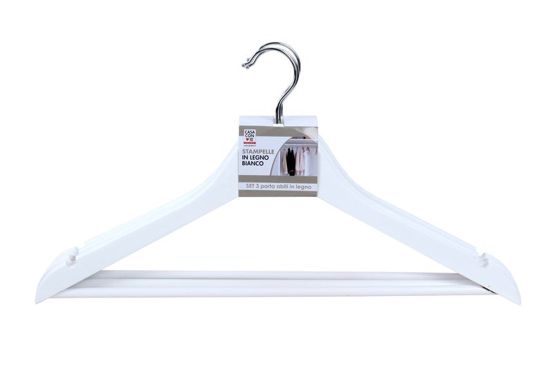 GRUCCIA LEGNO PZ3 44.5X23CM COLORE BIANCA