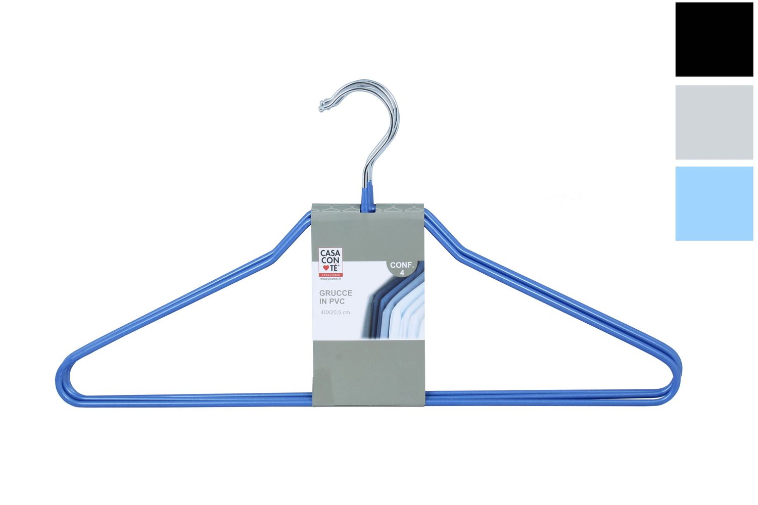 GRUCCIA INOX RIVESTITA IN PVC PZ4 40X20.5CM