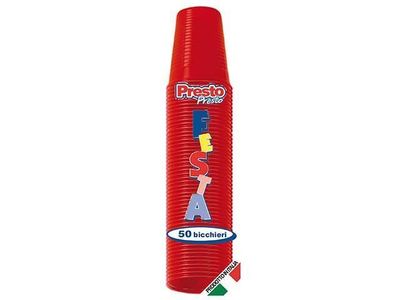 BICCHIERI ROSSI 50PZ