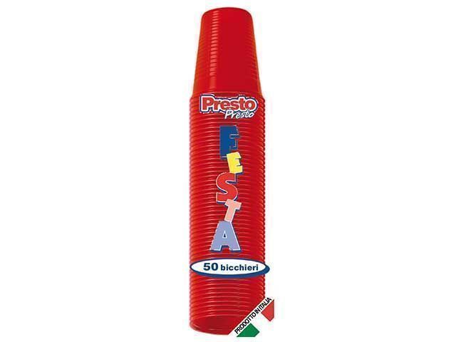 BICCHIERI ROSSI 50PZ