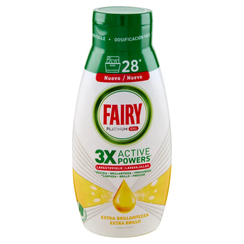 FAIRY PLATINUM GEL 504ML EXTRA BRILLANTEZZA