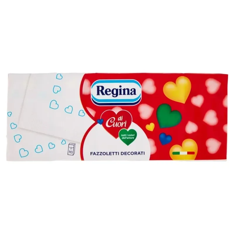 REGINA DI CUORI FAZZOLETTI 10X9