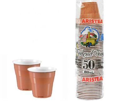 BICCHIERI ARISTEA 80CC 50PZ BICOLORE