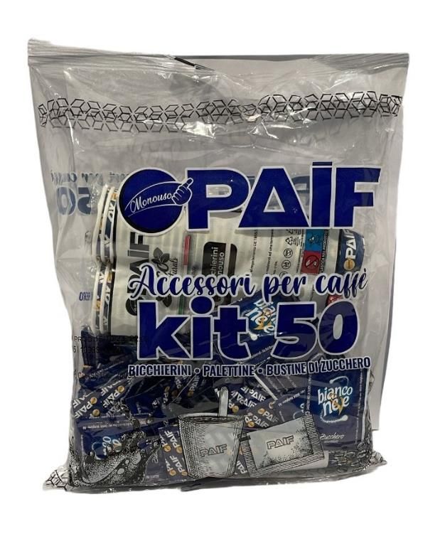 PAIF KIT BUSTA ACCESSORI CAFFE'50PZ