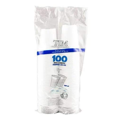 BICCHIERI 100PZ TIM