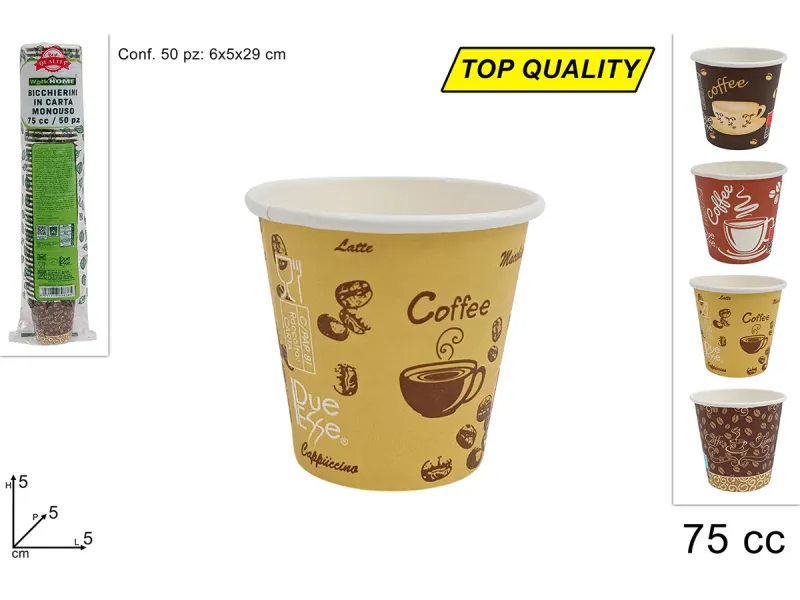 CONF.50 BICCHIERI CAFFE'CC.75     *