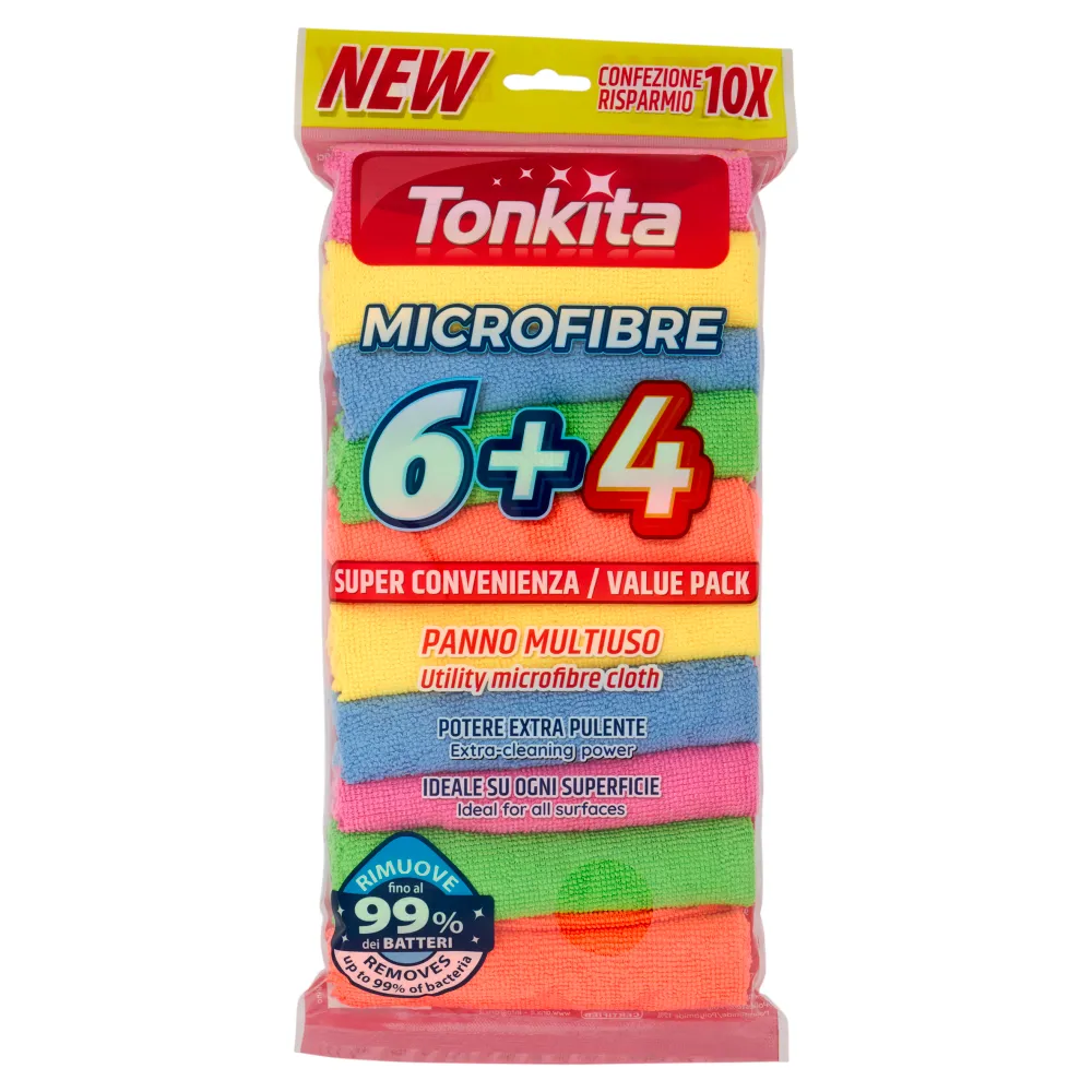 TONKITA PANNO MICROFIBRA MULTICOLOR 10PZ