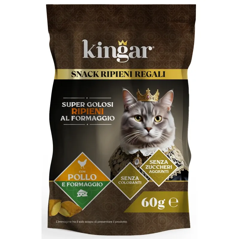 KINGAR CAT SNACK BUSTA 60gr POLL.FORMAG.