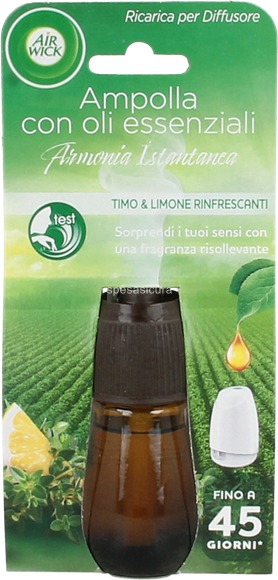 AIRWICK DIFFUSORE DI OLII ESSENZIALI TIMO LIMONE RICARICA