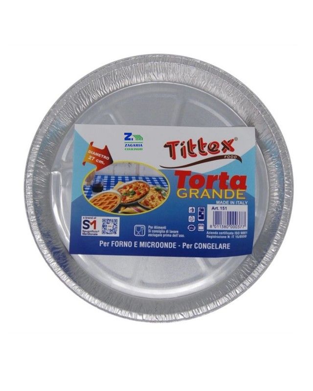 TITTEX CONT. ALLUMINIO TORTA GRANDE PZ2
