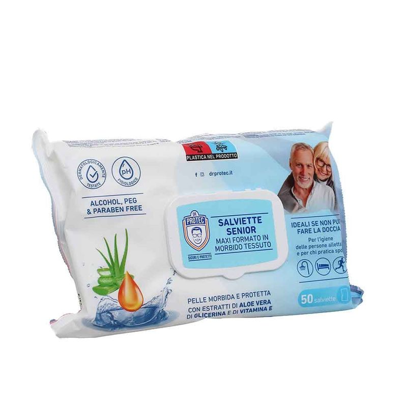 DR.PROTEC SALVIETT.SENIOR  50PZ ALOE