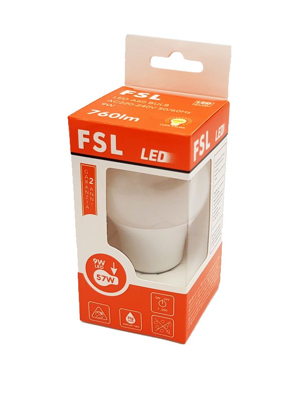 LAMPADINA GOCCIA 9W E27 770LM 3000K