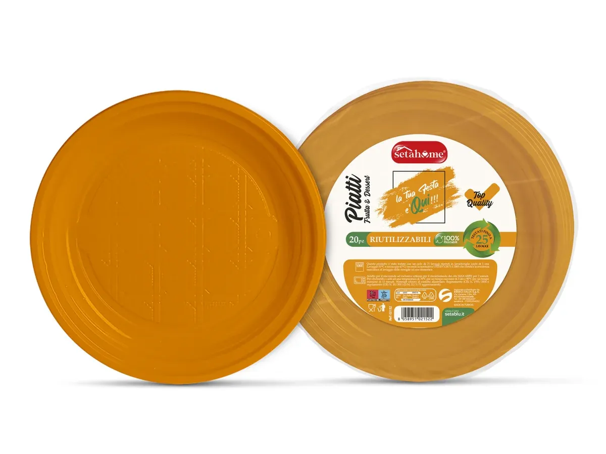 PIATTI FRUTTA 25PZ ARANCIO