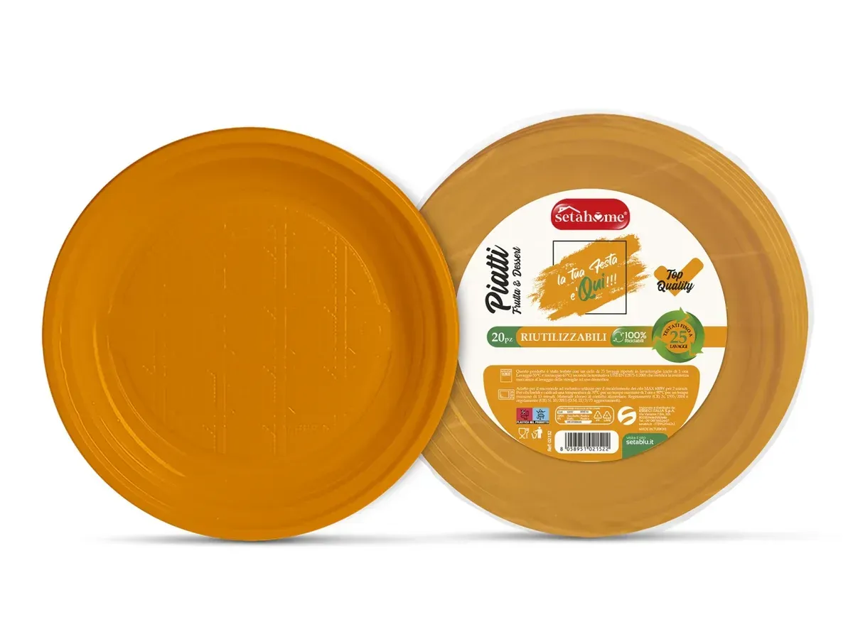 PIATTI FRUTTA 25PZ ARANCIO