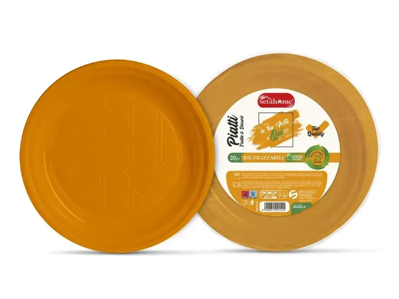 PIATTI FRUTTA 25PZ ARANCIO