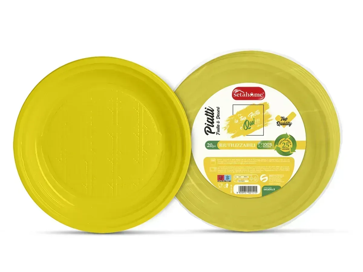 PIATTI FRUTTA 25PZ GIALLO