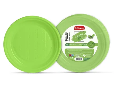 PIATTI FRUTTA 25PZ VERDE