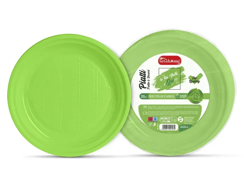 PIATTI FRUTTA 25PZ VERDE